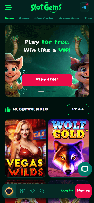 SlotGems Casino Mobile screenshot